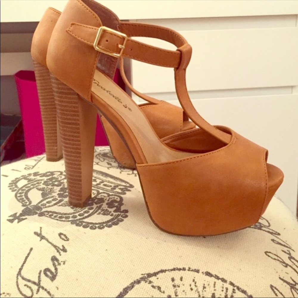 Camel Color High Heels